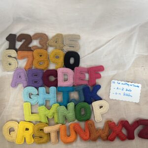 ตัวอักษร ALPHABET A-Z 26pcs.+ 0-9 10pcs. ตัวอักษรถักโครเชต์ (Capital letter)