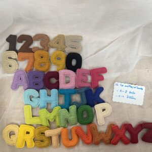 ตัวอักษร ALPHABET A-Z 26pcs.+ 0-9 10pcs. ตัวอักษรถักโครเชต์ (Capital letter)