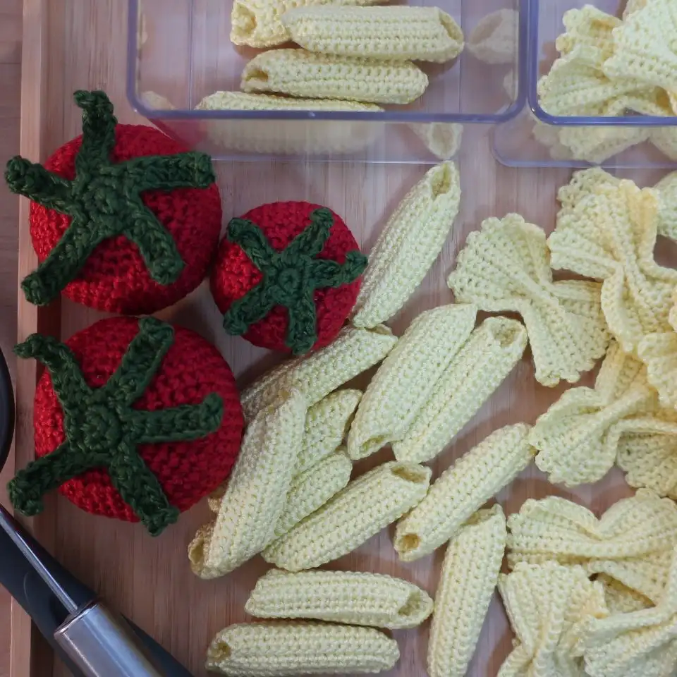 พาสต้า/มะเขือเทศ/เพรทเซล/ครัวซองต์ โครเชต์ ขนาดจริง - Image 6